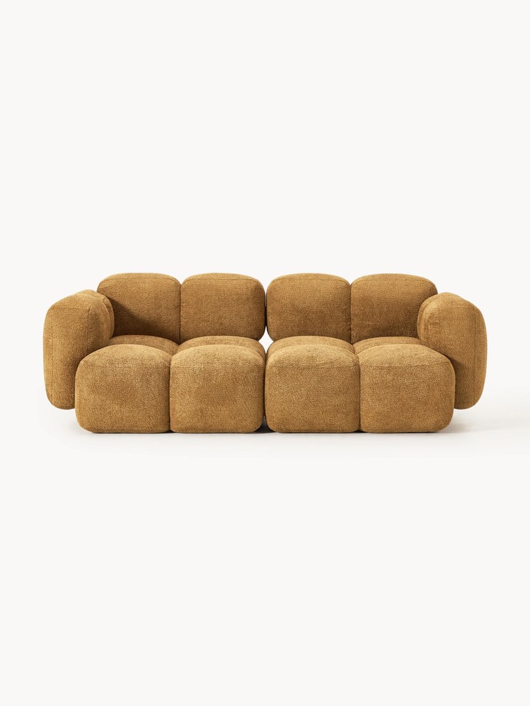 Sofá modular em teddy-bouclé Tayla (2 lugares)