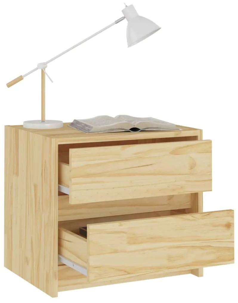 Mesa de cabeceira 40x30,5x35,5 cm madeira de pinho maciça