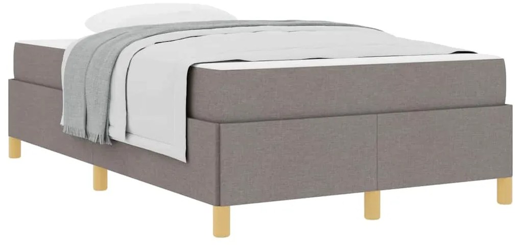 Cama Box Outros Taupe e Branco 120 x 190 cm tecido