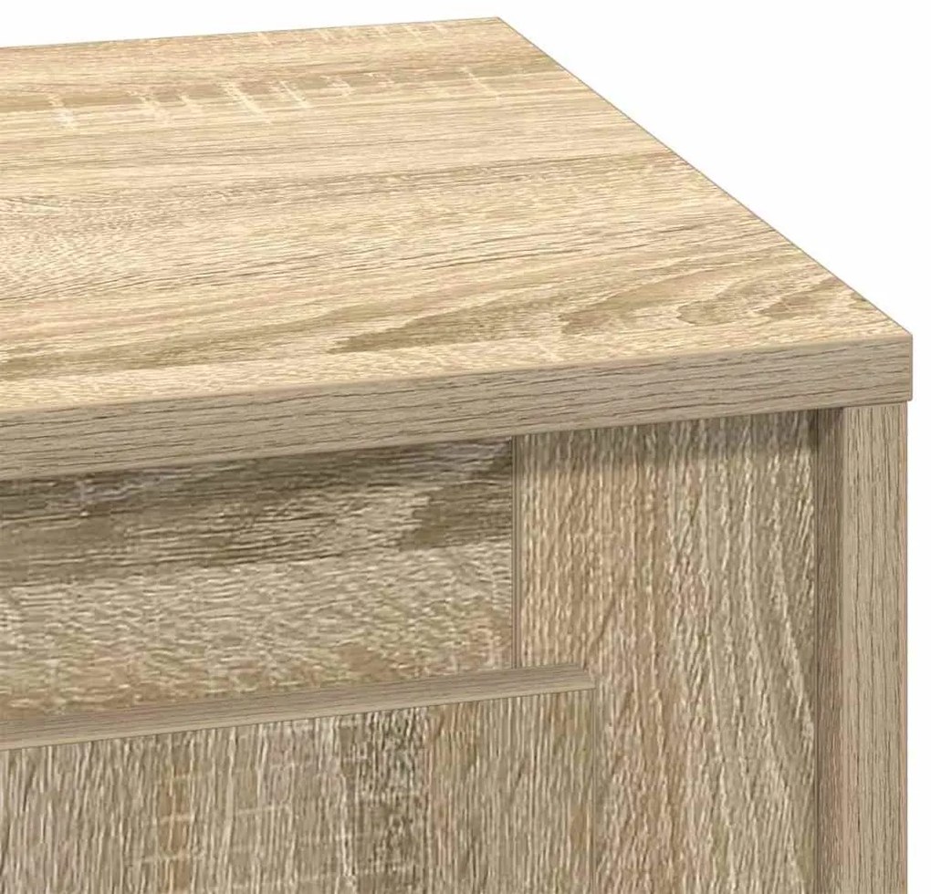 Criados-mudos com Luzes LED 2 pcs Carvalho Sonoma 44x34,5x45 cm