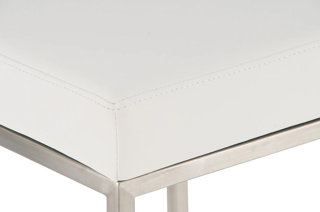 Banco de bar Montreal em couro sintético 37 x 83 x 37 cm Branco