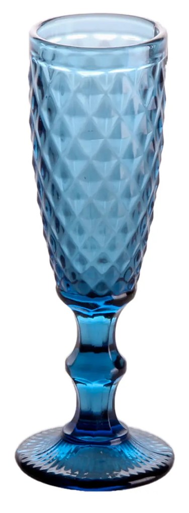 Copo Sidari Champanhe Azul 6X20CM