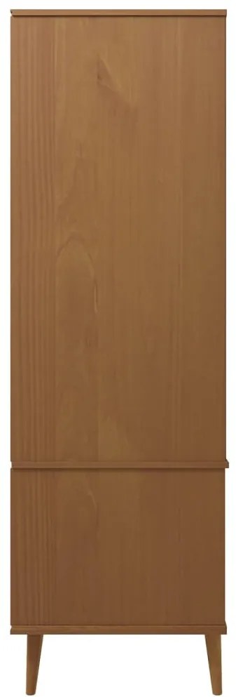 Roupeiro MOLDE 90x55x175 cm pinho maciço castanho