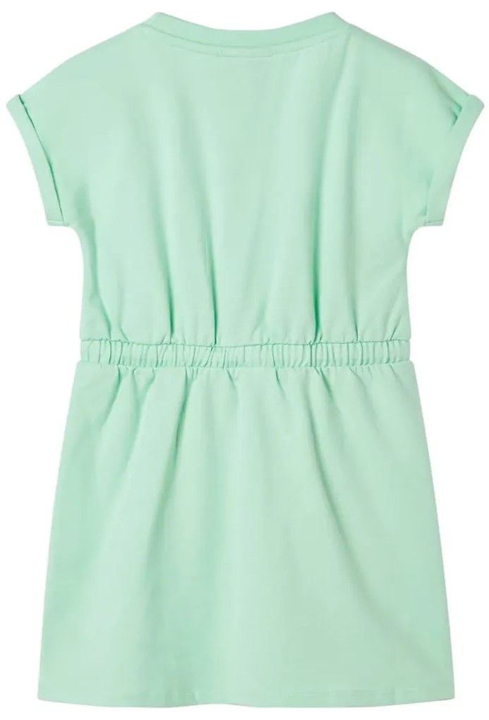 Vestido de criança com cordão verde brilhante 92