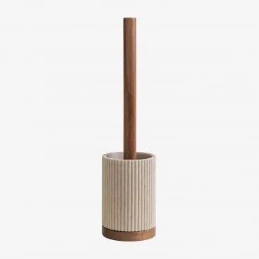 Escova De Casa De Banho Em Poliresina Wassila Nude Beige - Sklum