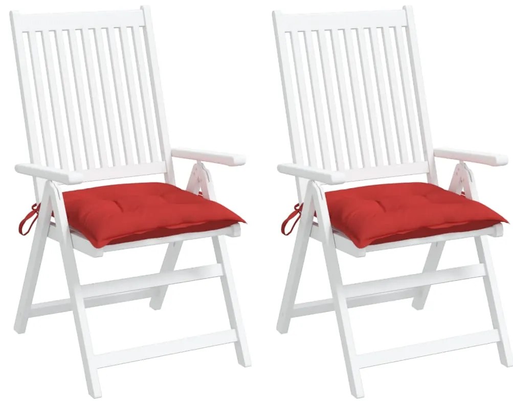 Almofadões para móveis de paletes 2 pcs tecido oxford vermelho