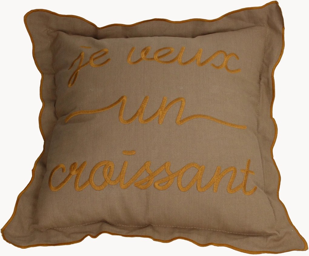 Almofada de algodão Croissant