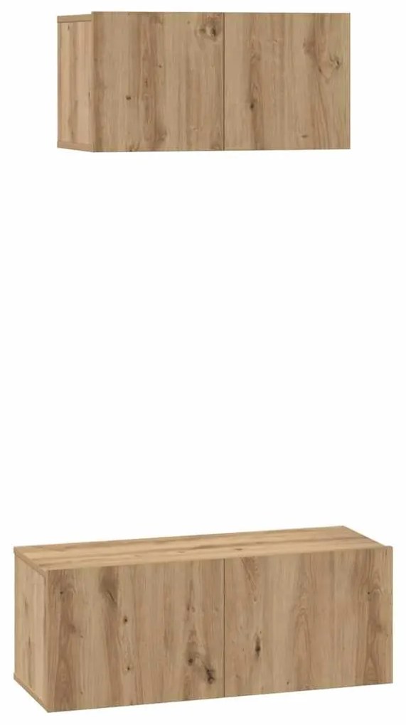Conjunto de Estantes para TV 2 pcs carvalho artisiano