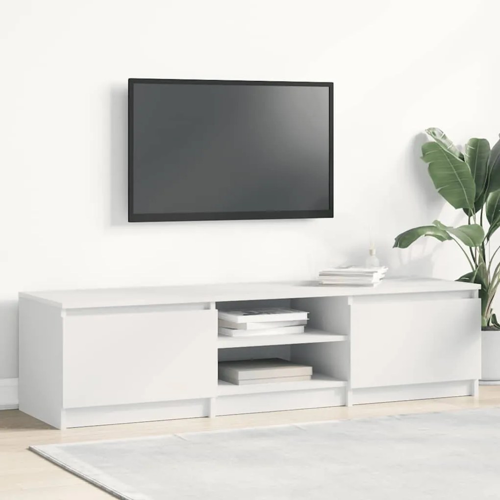 Móvel de TV 140x40x35,5 cm derivados de madeira branco