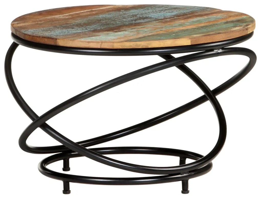 Mesa de centro 60x60x40 cm madeira recuperada maciça