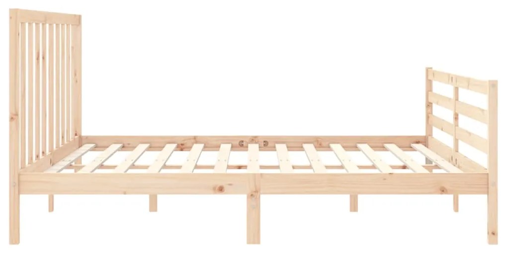 Cama sem colchão 200x200 cm madeira de pinho maciça