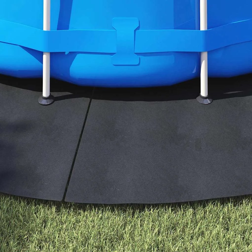 Lona para Piso de Piscina Preta Ø 458cm, Tecido Não Tecido, Redonda