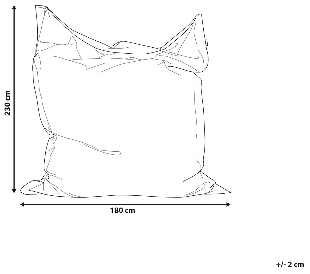 Pufe almofada XXL creme claro 180 x 230 cm FUZZY Beliani