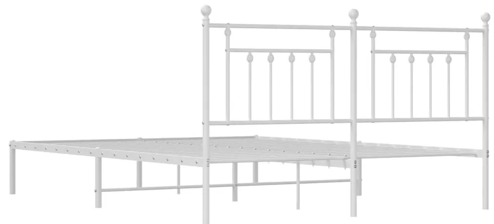 Estrutura de cama com cabeceira 180x200 cm metal branco