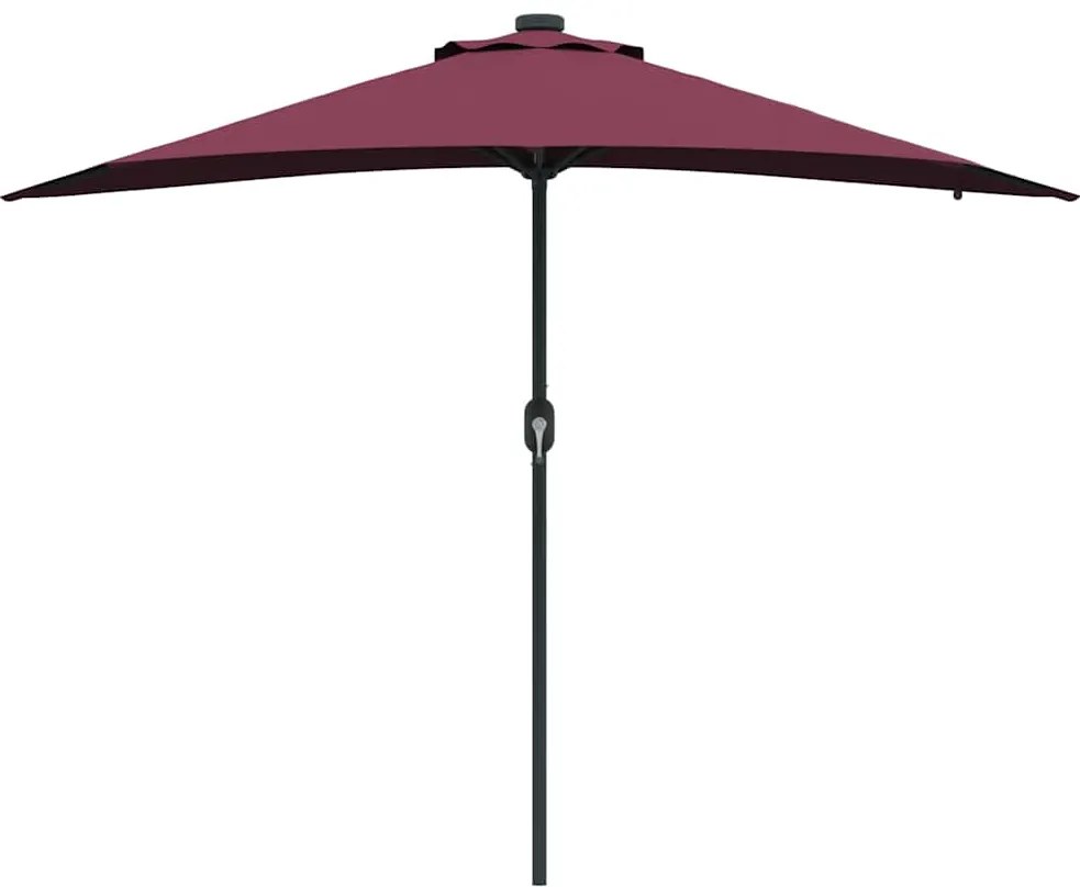 Guarda-sol de Jardim Vermelho bordô 294 x 150 x 223 cm tecido