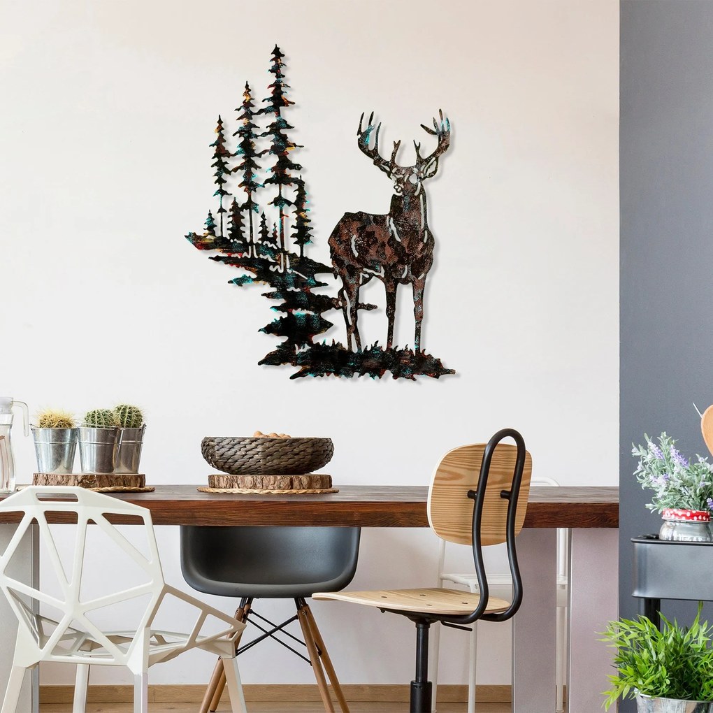 Acessório Decorativo de Parede Deer – Multicolor – 65 x 79 cm