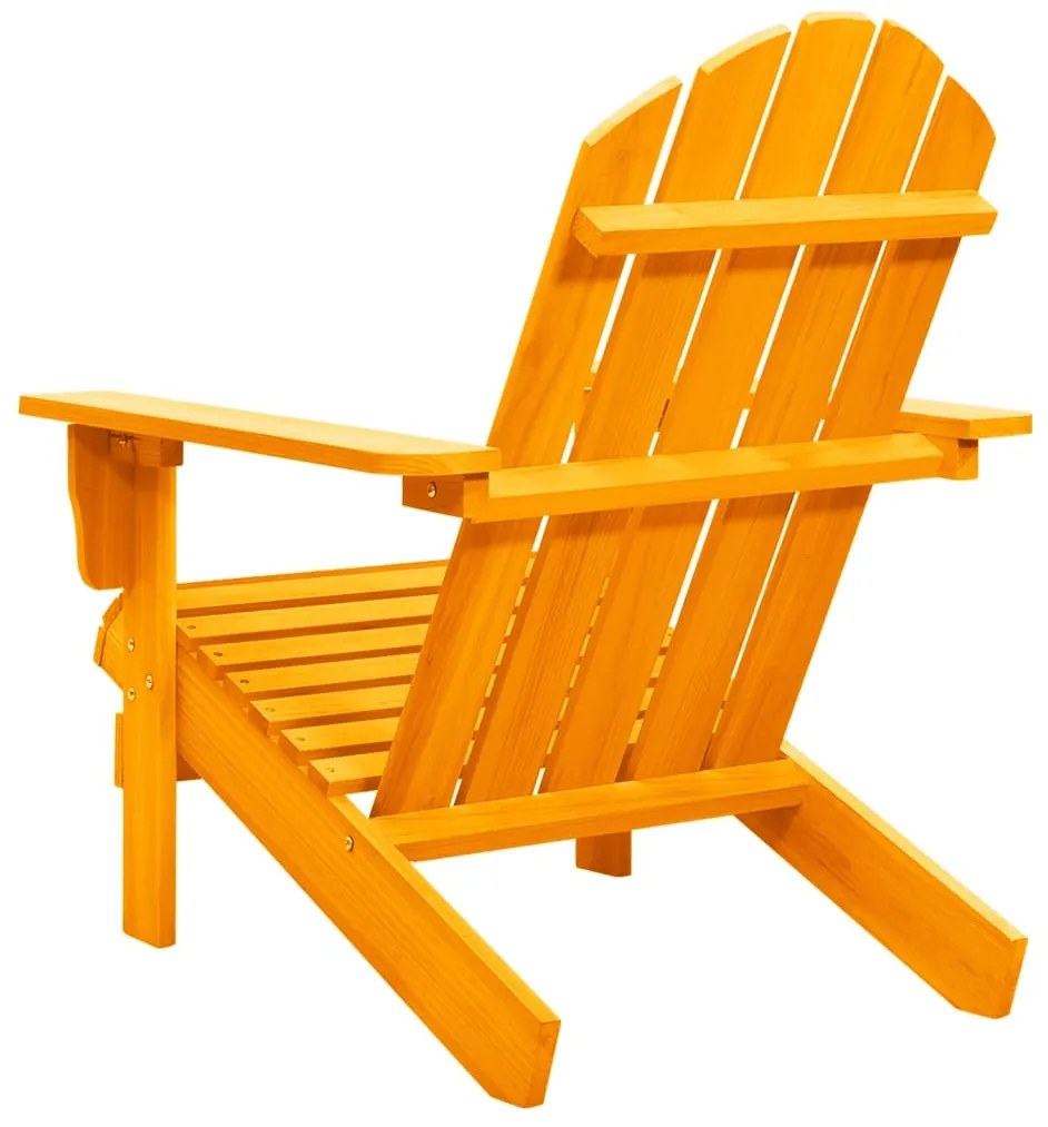 Cadeira Adirondack para jardim abeto maciço laranja