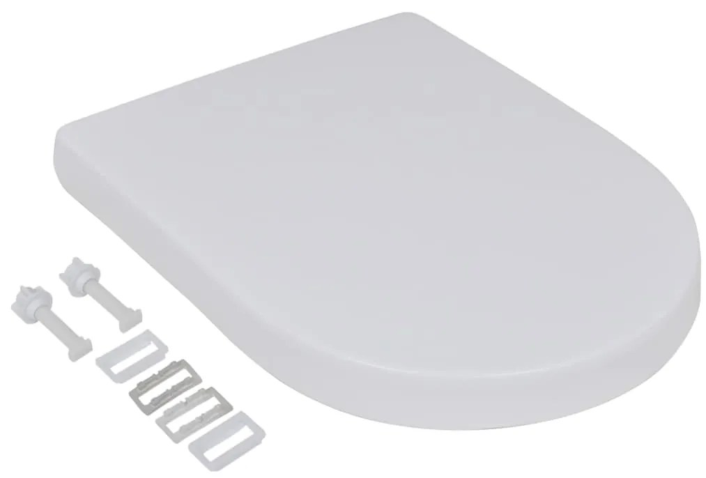 Tampos sanita com tampas de fecho suave 2 pcs plástico branco