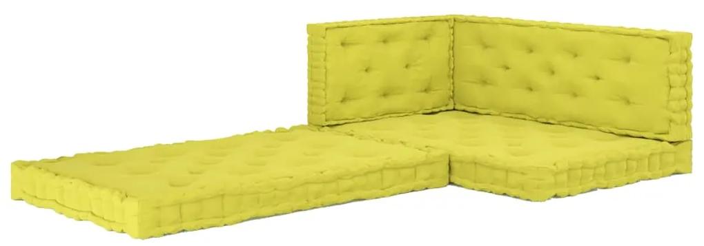 Almofadões para sofá de paletes 4 pcs algodão verde maçã