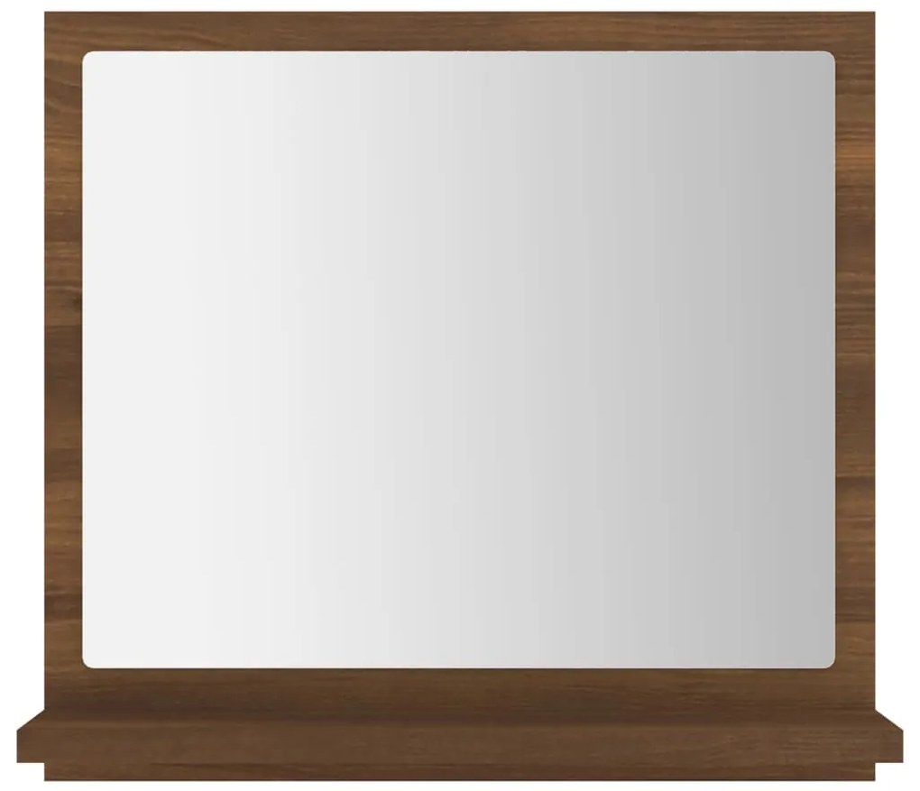 Espelho WC 40x10,5x37 cm derivados de madeira carvalho castanho