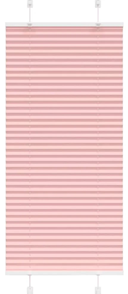 Rosa Plissada Cega 60x150 cm Largura Tecido 59,4 cm Poliéster