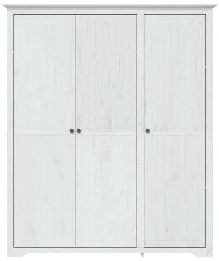 Roupeiro BODO 146x53,5x173 cm madeira de pinho maciça branco