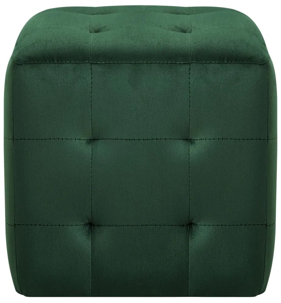Mesas de cabeceira 2 pcs 30x30x30 cm veludo verde
