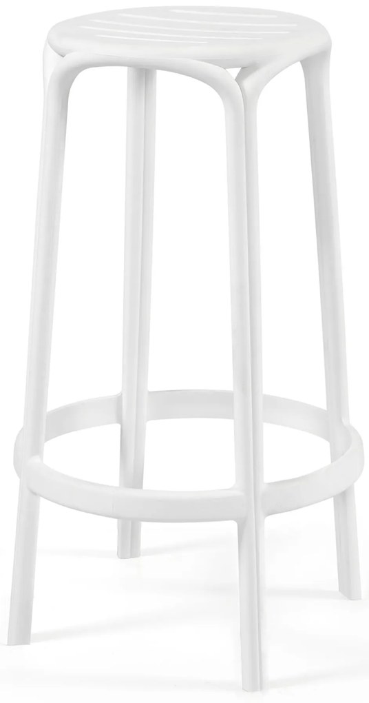 Banco Alto WOODY 67H - Pack 30 unidades, Branco