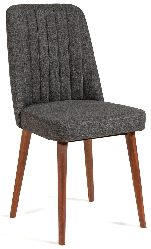 Cadeira Vina – Noz e Antracite – 47x89x46 cm