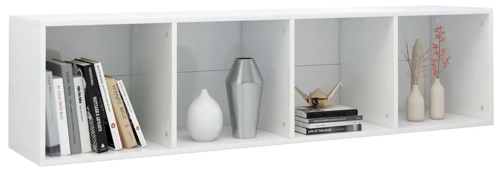 Estante/móvel de TV derivados de madeira branco brilhante