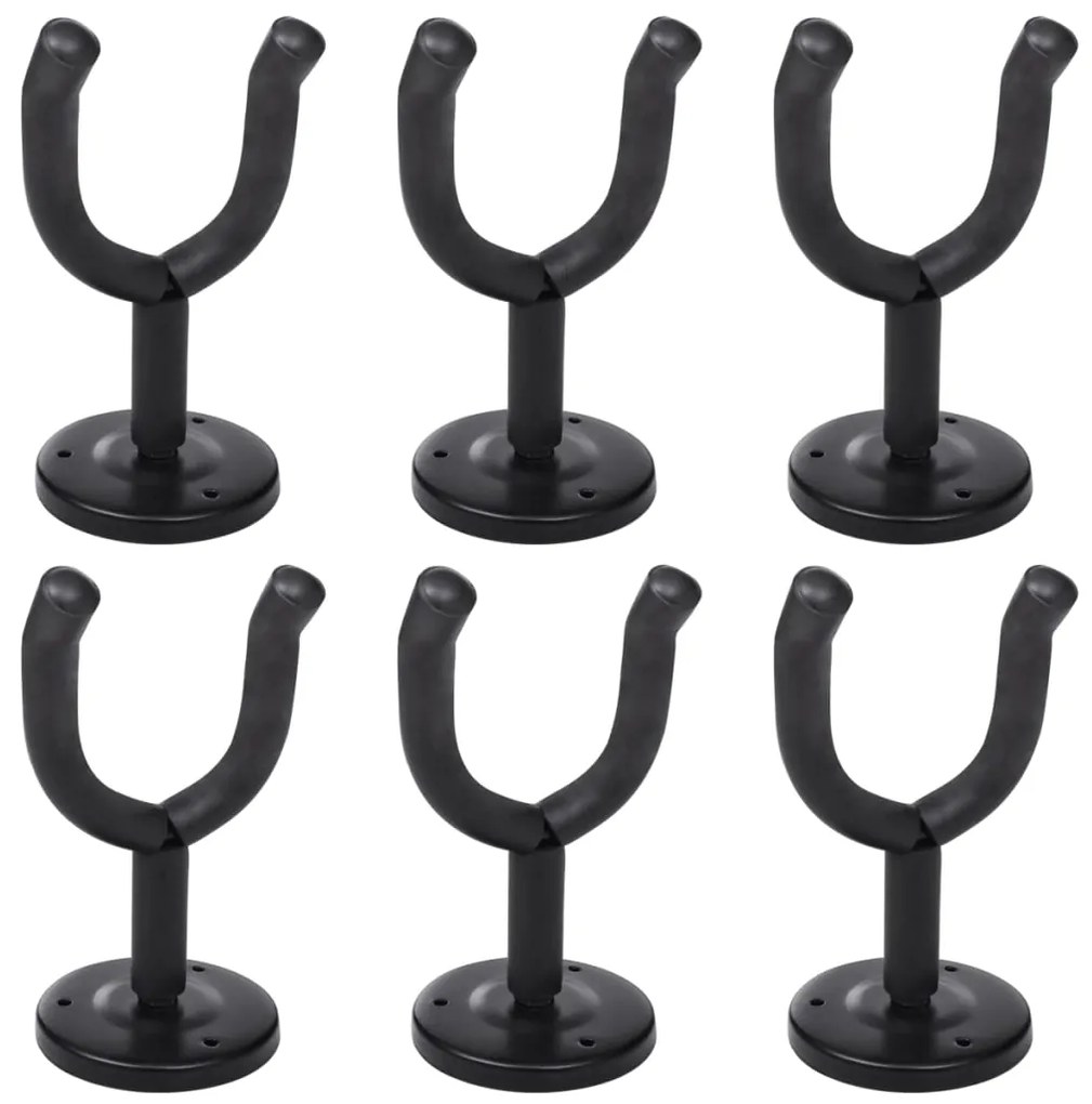Conjunto de 6 suportes de parede para guitarra