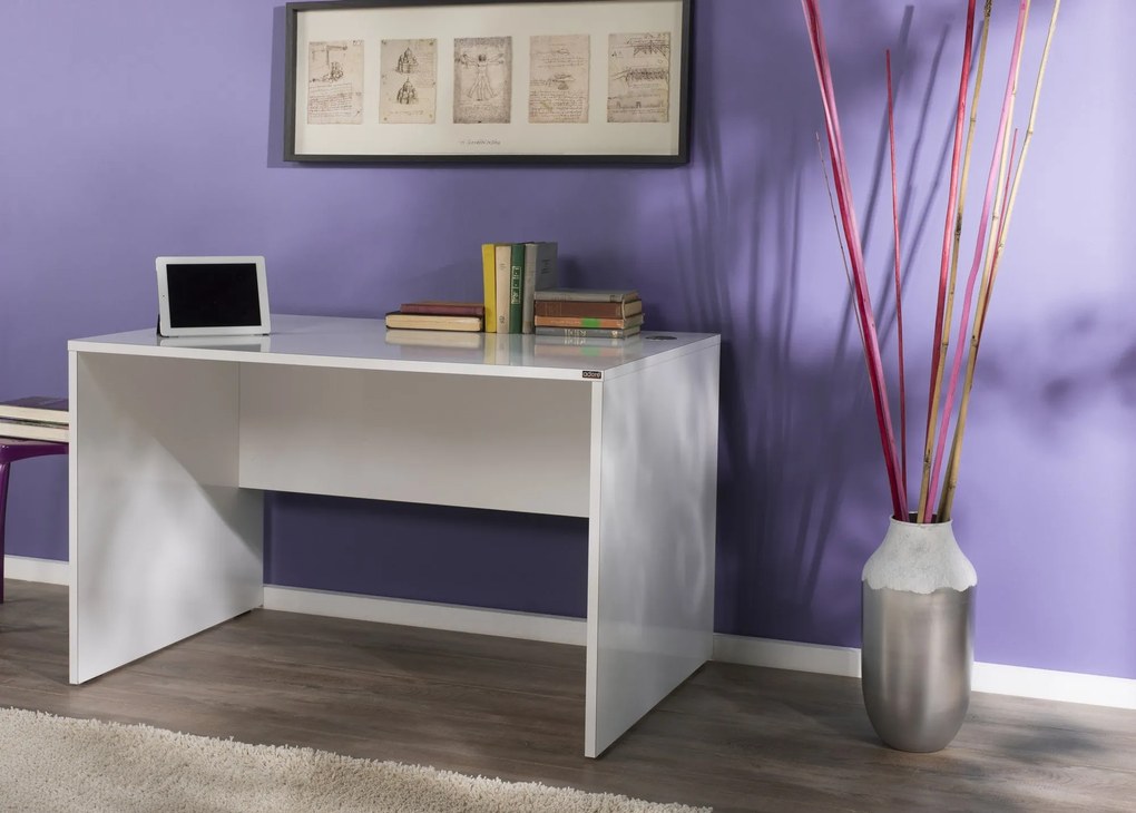 Secretária "Simple" - 120 x 75 x 76 cm - Branco - Design Moderno