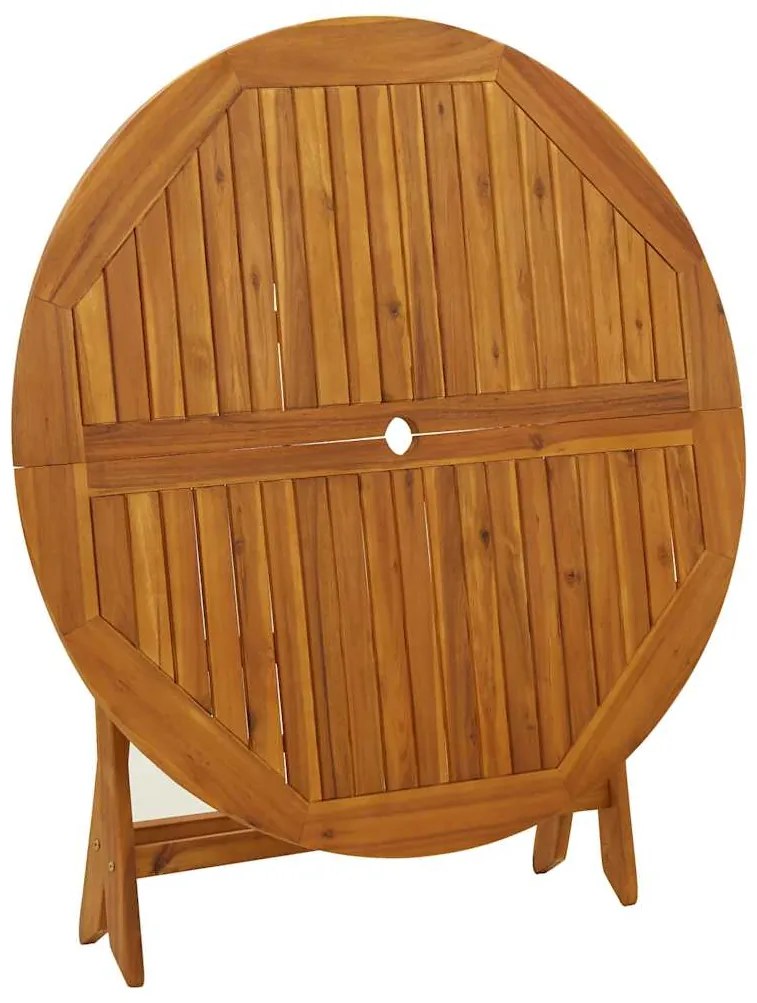 Mesa de jardim dobrável 110 cm madeira de acácia maciça