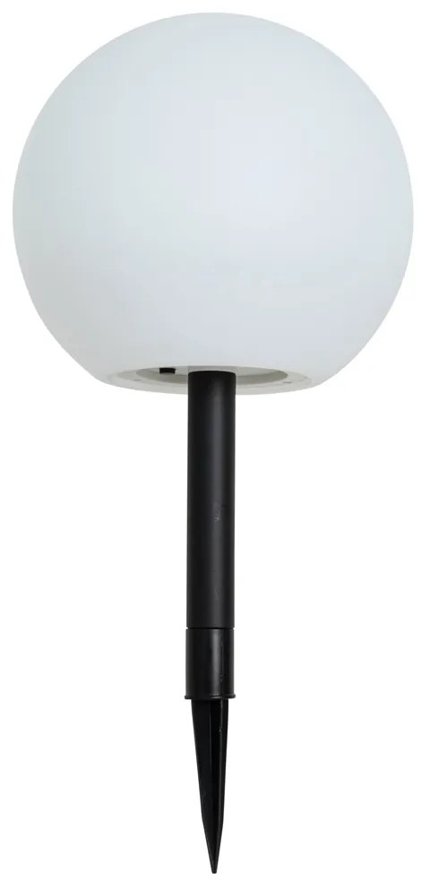 Luminária exterior branca 25 cm com LED IP44 solar RGBW - Ludger