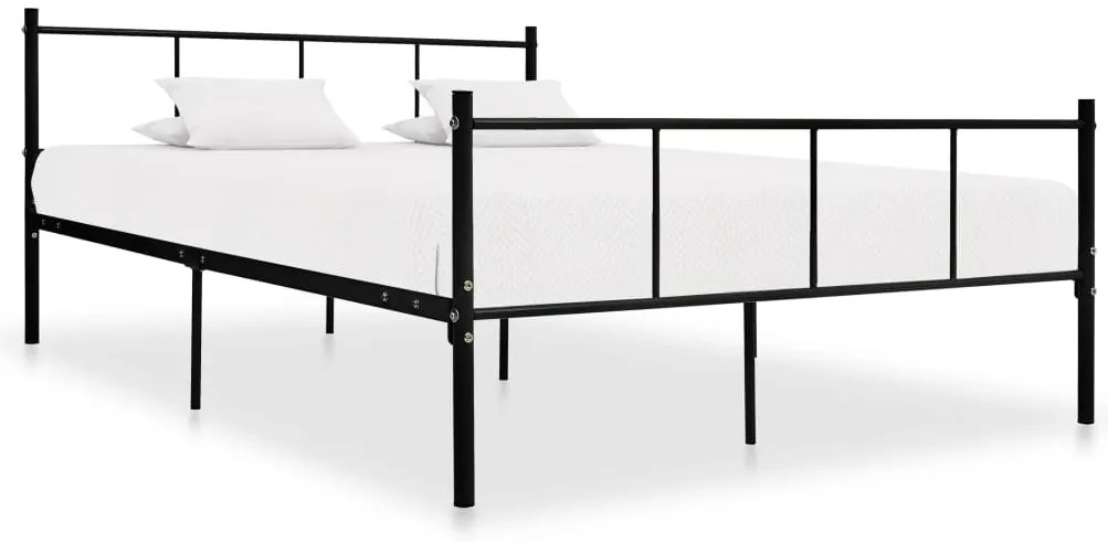 Estrutura de cama 140x200 cm metal preto