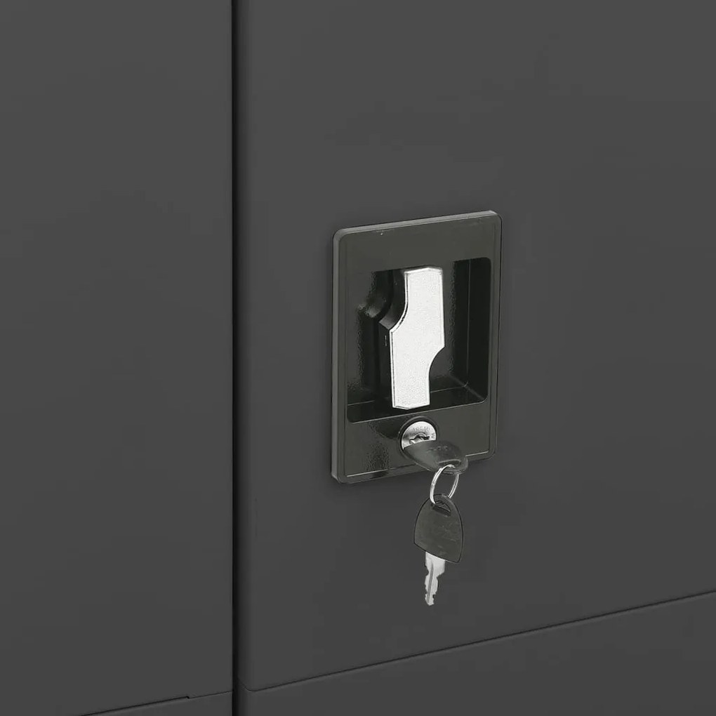 Cacifo 90x40x180 cm aço antracite