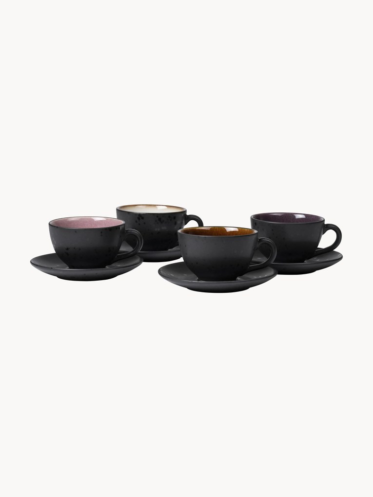 Chávenas de café com pires Etsy, conjunto de 4