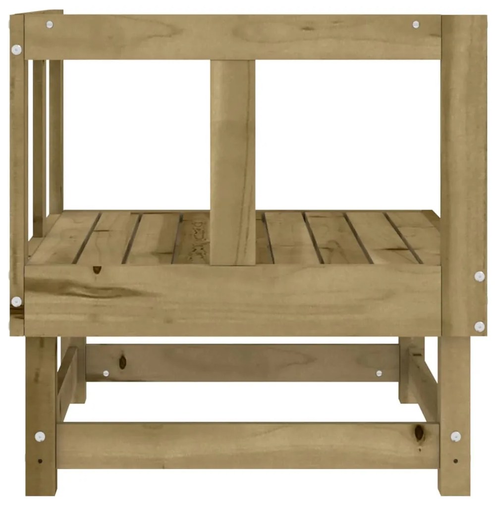 Sofás de canto para jardim 2 pcs madeira de pinho impregnada