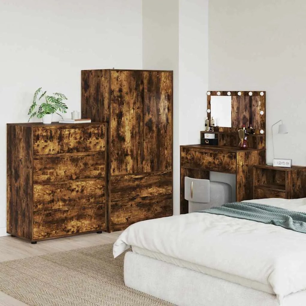 vidaXL Gabinetes de Armazenamento 2 pcs Carvalho Defumado