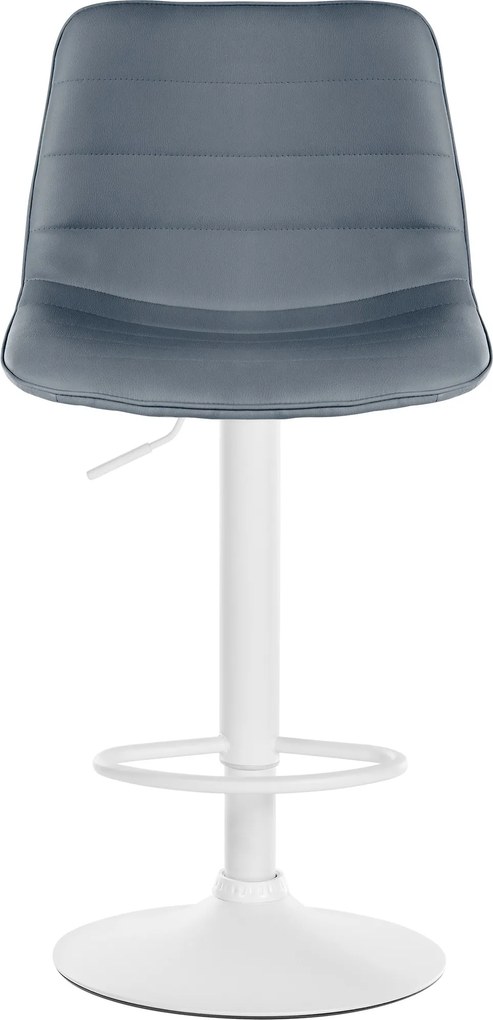 Conjunto de 2 bancos de bar Lex em couro sintético cinzento claro