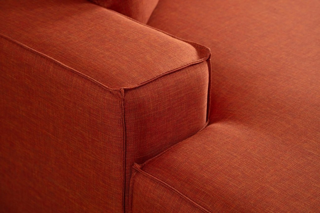 Sofá-Cama de Canto Pırlo – Laranja – 260x78x170 cm