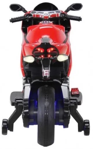 Mota Elétrica infantil Bateria RACE MOTOR, 12v, assento em couro, pneus de borracha EVA Vermelha