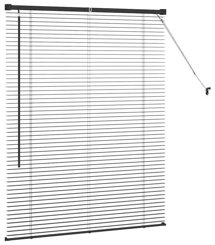 Persiana de Janela com cortinas Outros Manual Preto 100 x 130 cm Alumí