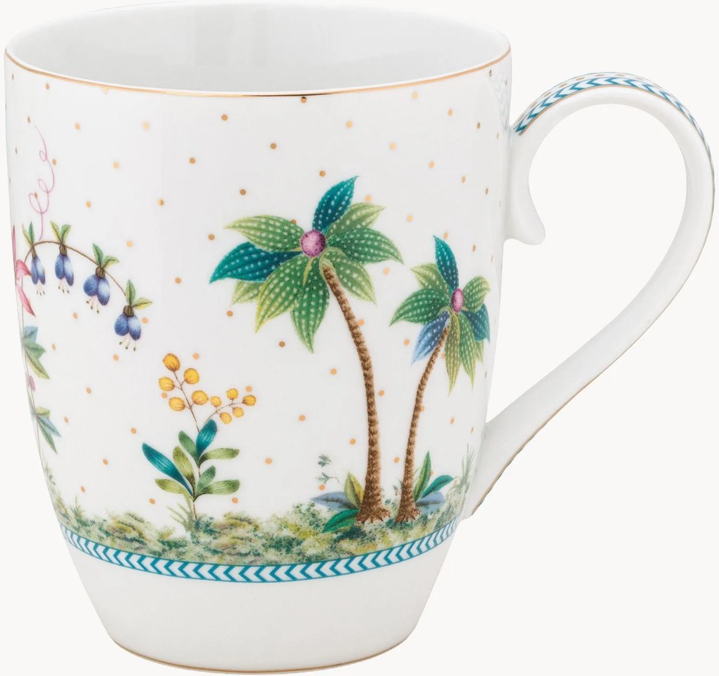 Canecas de porcelana Jolie Dots, conjunto de 2