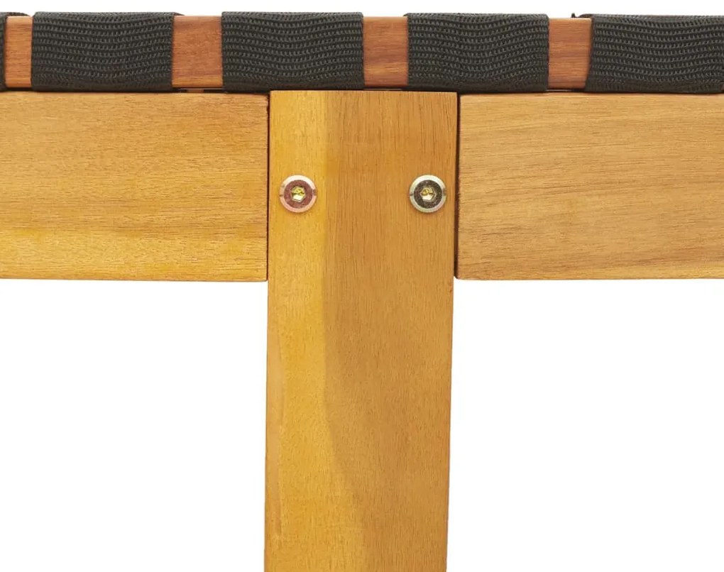 Espreguiçadeiras 2 pcs madeira de acácia maciça/tecido preto