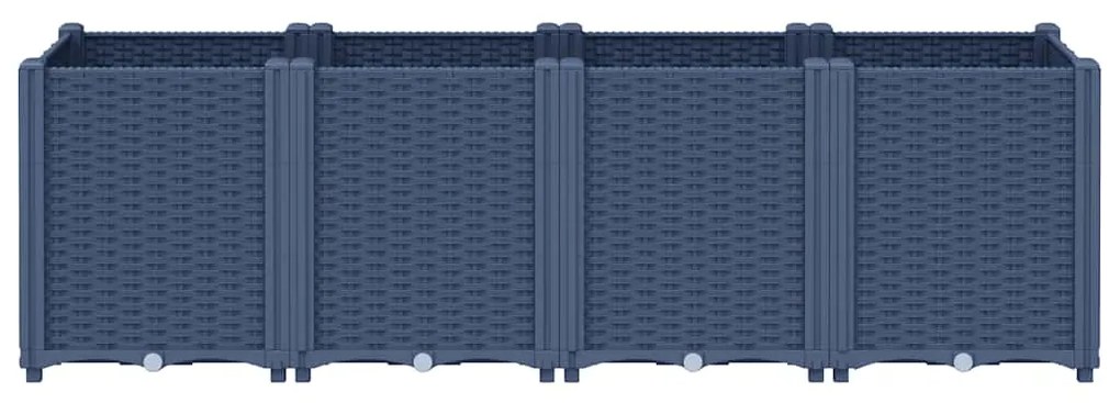 Vaso/floreira 160x40x53 cm PP cinzento azul