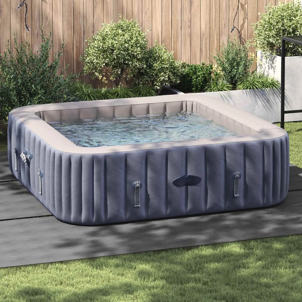 vidaXL Lona para Fundo de Piscina Cinzento-claro 396 x 396 x 0,1 cm