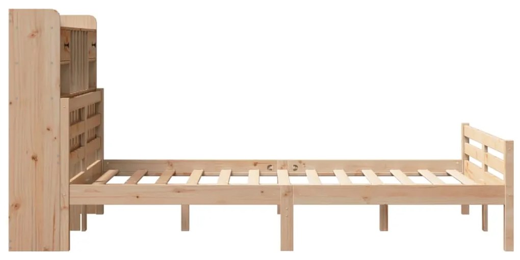 Cama com estante sem colchão 135x190 cm pinho maciço