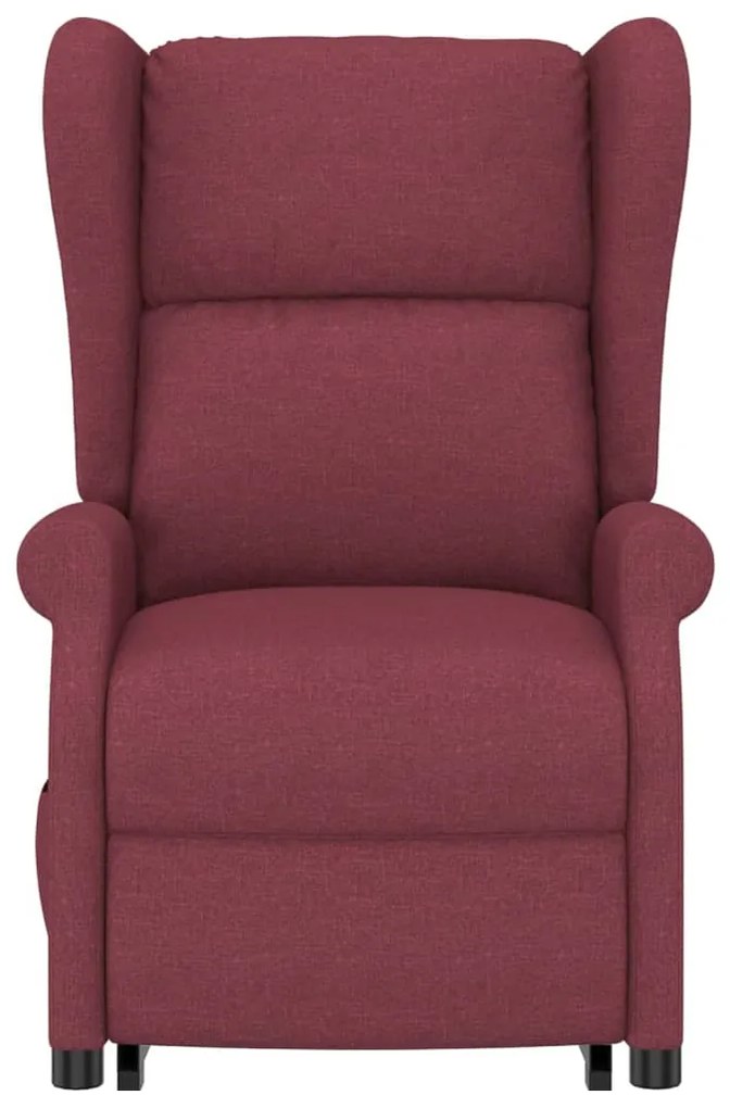 Poltrona elevatória tecido vermelho tinto