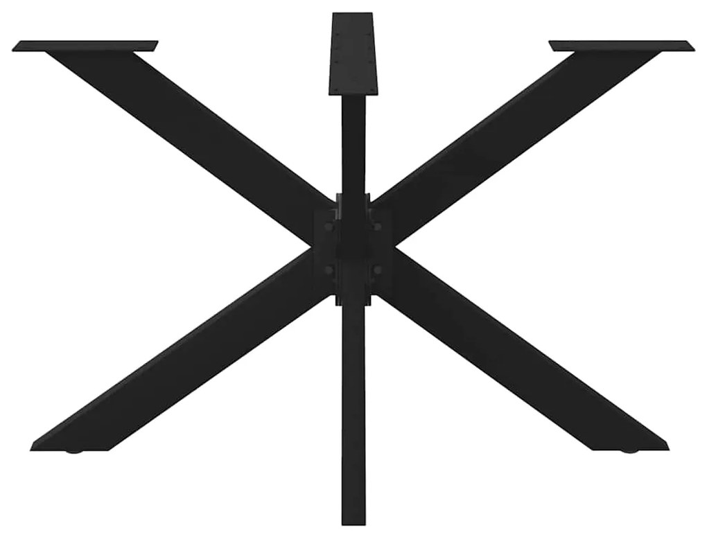 Pé de mesa de jantar em formato de aranha, preto, 120x68x(72-73) cm, a
